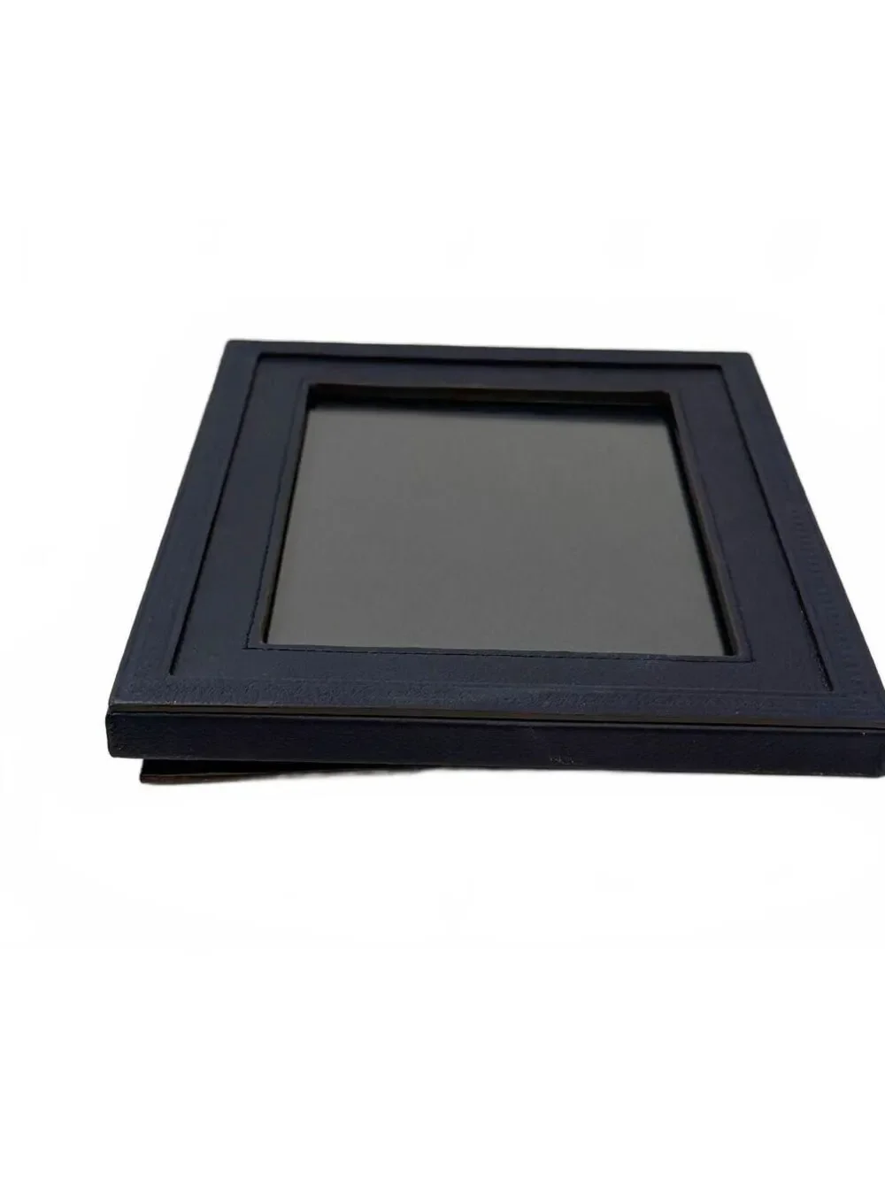 Authentic Louis Vuitton Henri MM Photo Frame Navy Leather 5X7